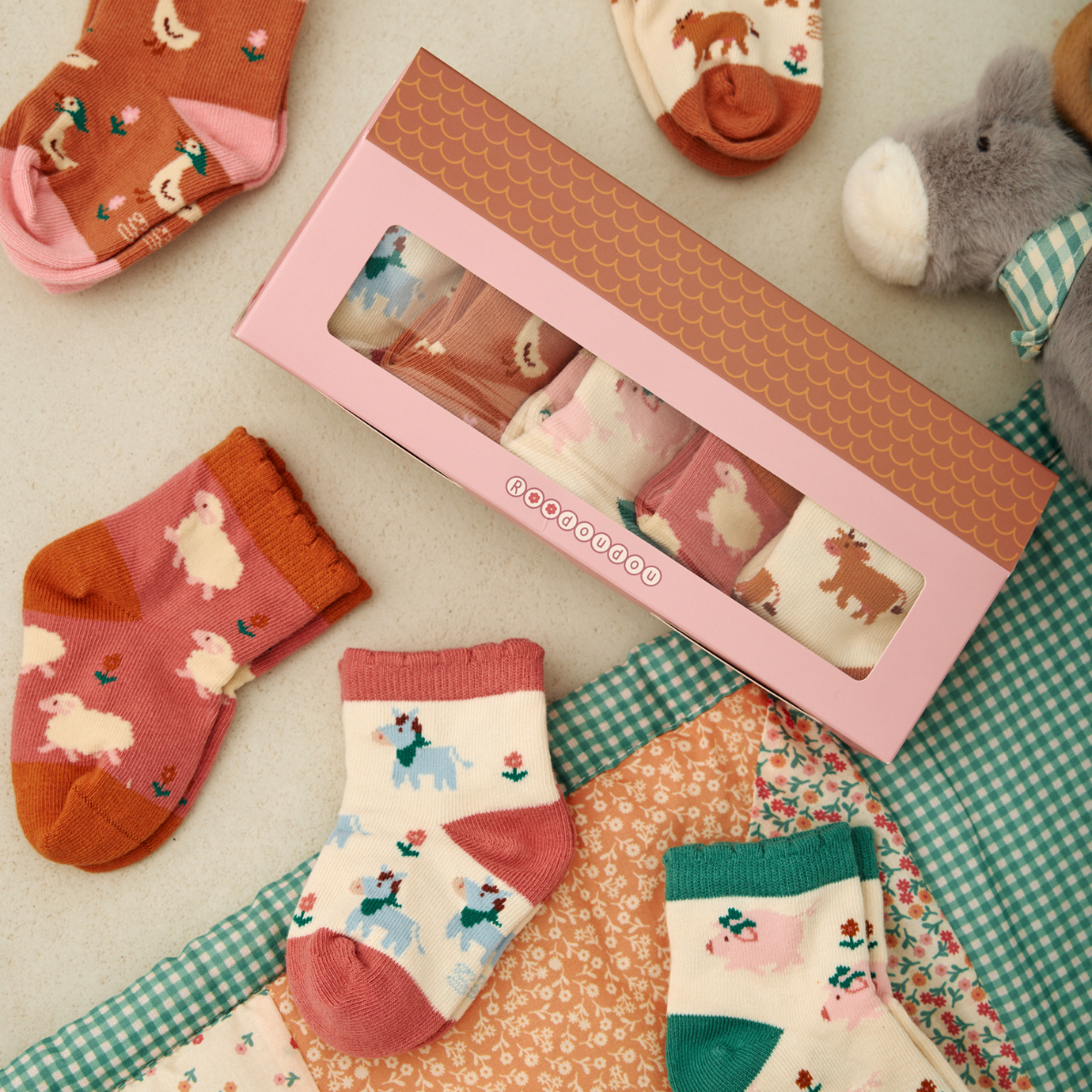 Coffret 5 paires de chaussettes 0-9 mois