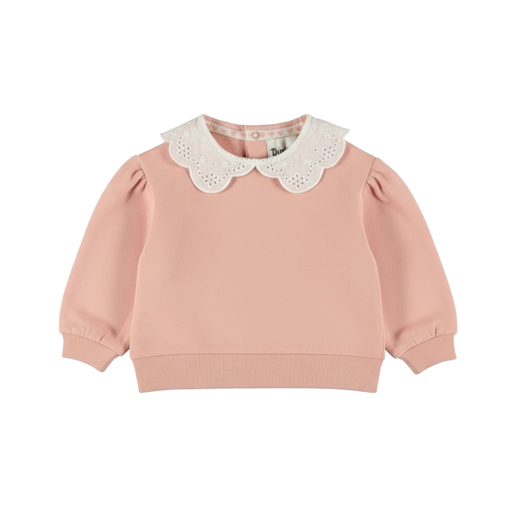 Sweat col broderie 60358