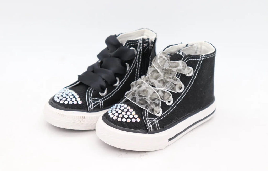 Baskets noires à strass