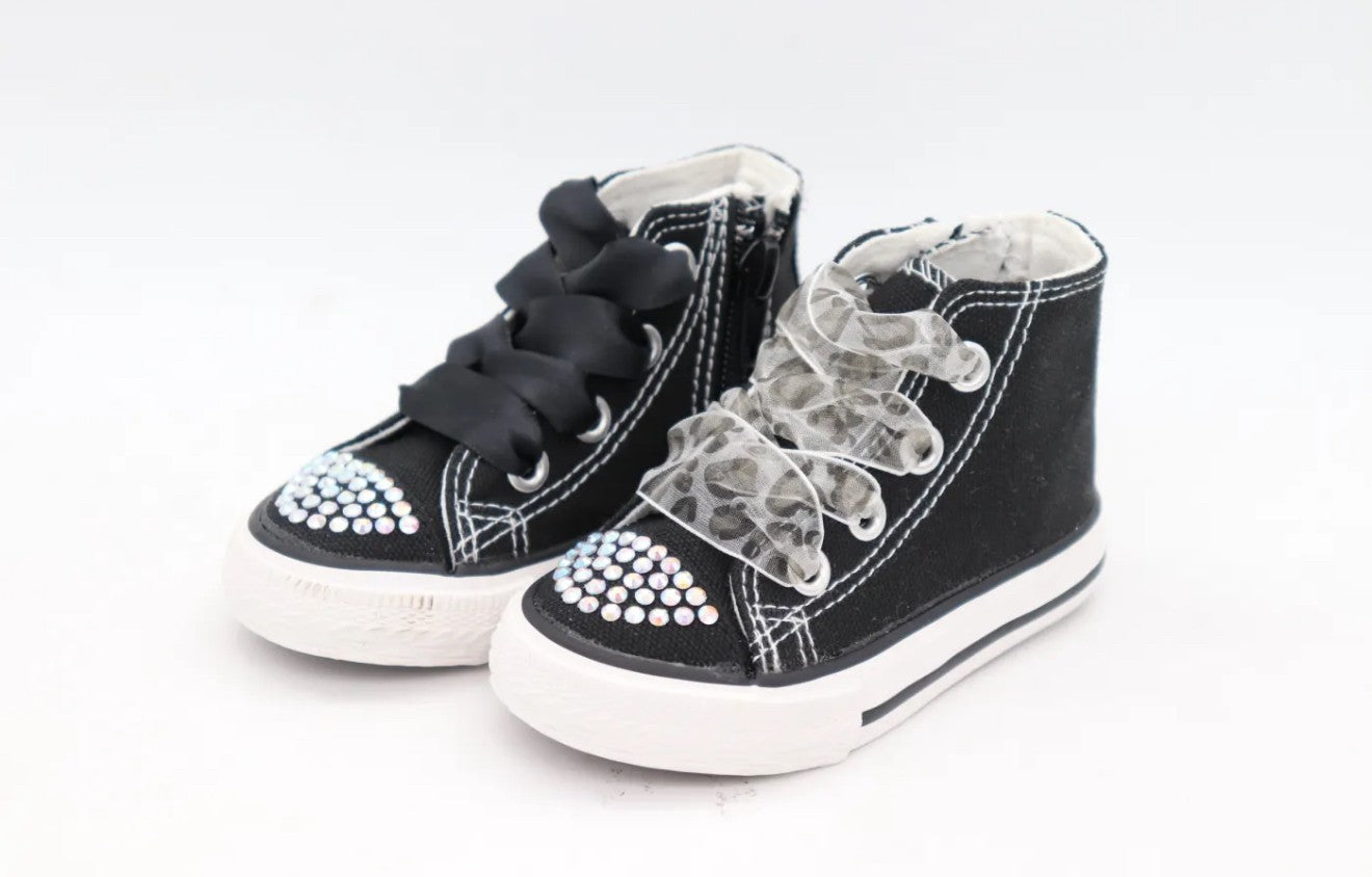 Baskets noires à strass