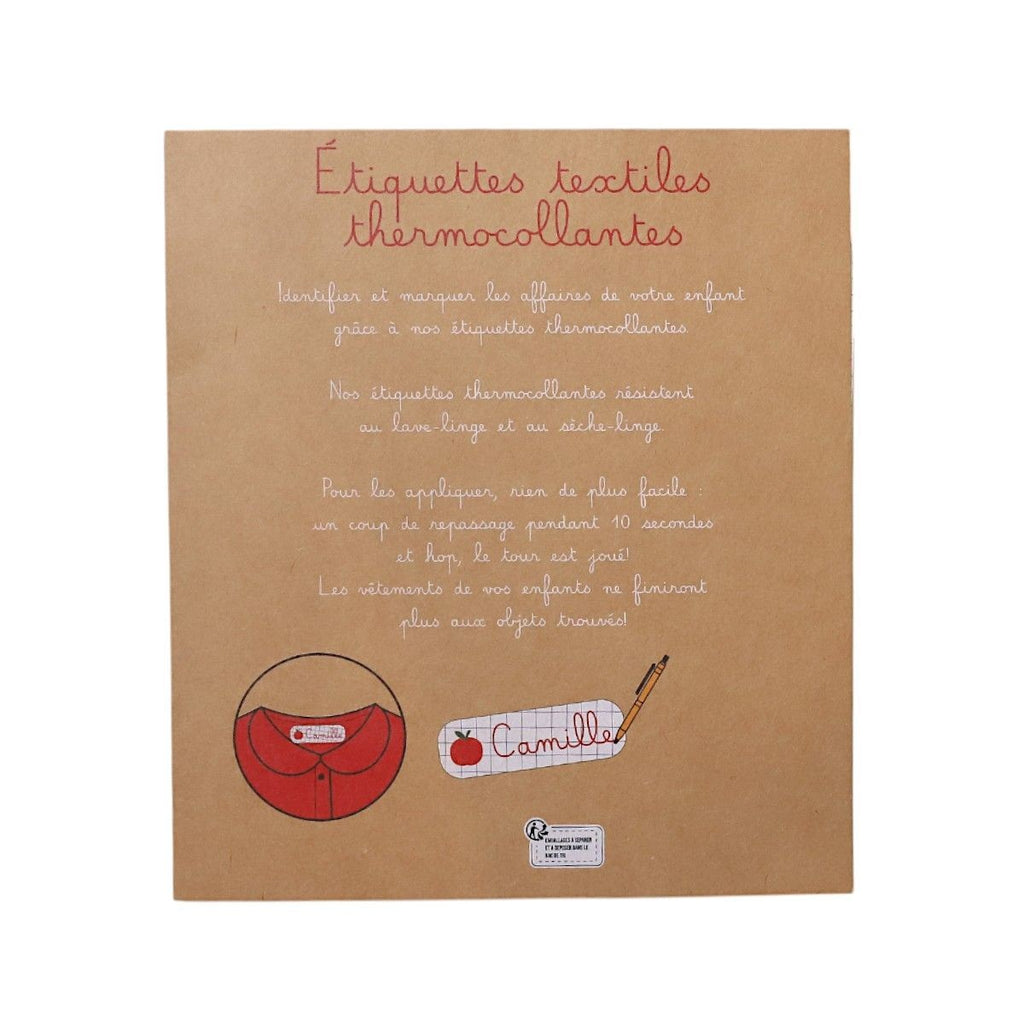 Etiquettes vêtements enfants thermocollantes