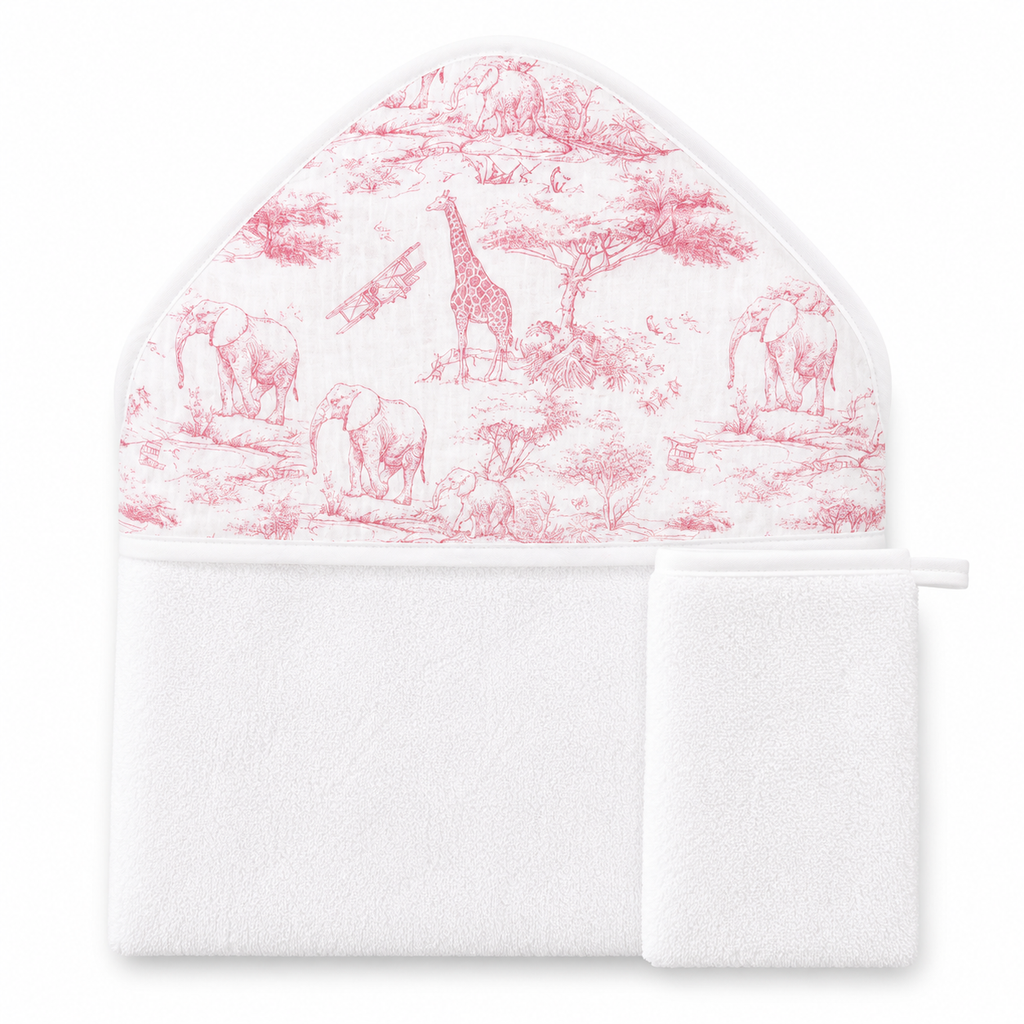 Cape de bain & gant de toilette