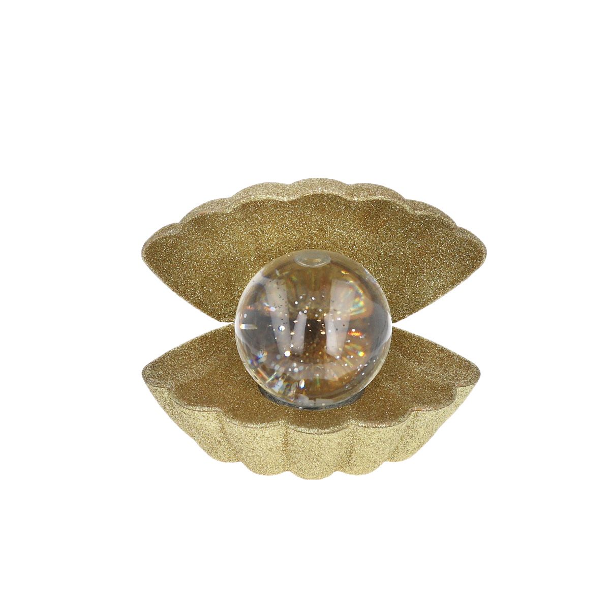 Lampe coquillage glitter doré