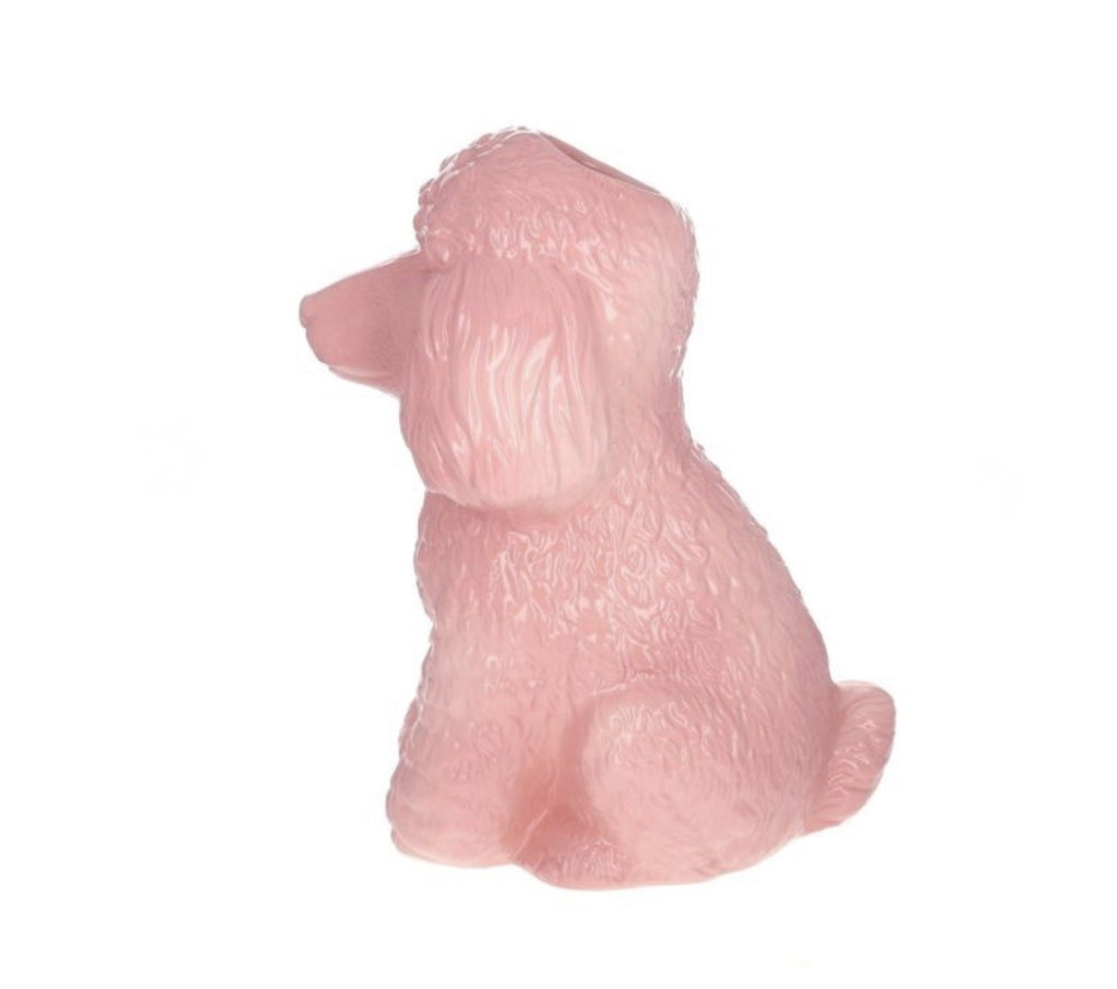 Vase caniche rose
