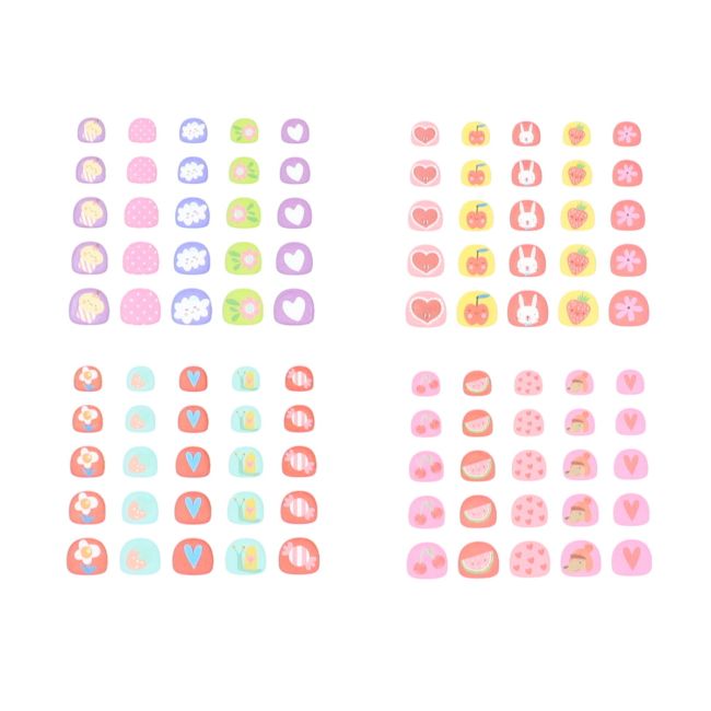 Set planches de stickers ongles