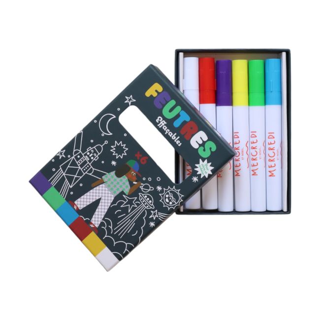Boîte de 6 feutres effaçables
