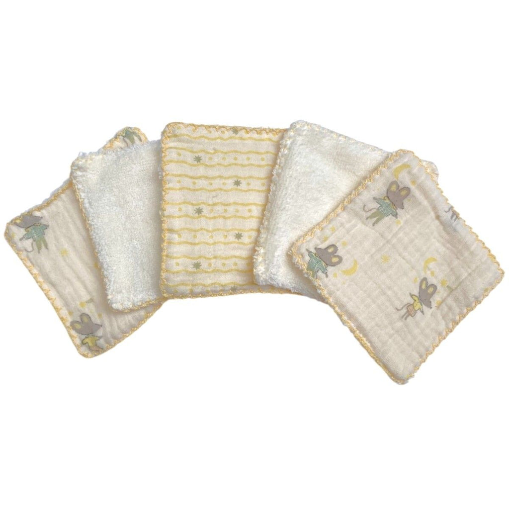 Lot de lingettes lavables éponge - Petites Souris