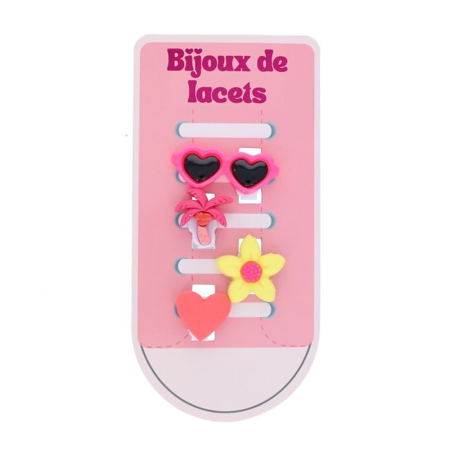 Lot clips à lacets soleil