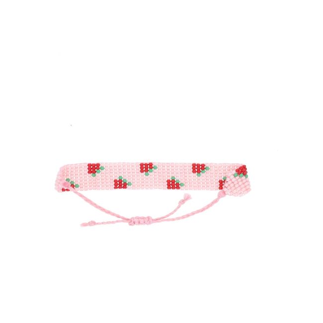 Bracelet en perles tissées fraises