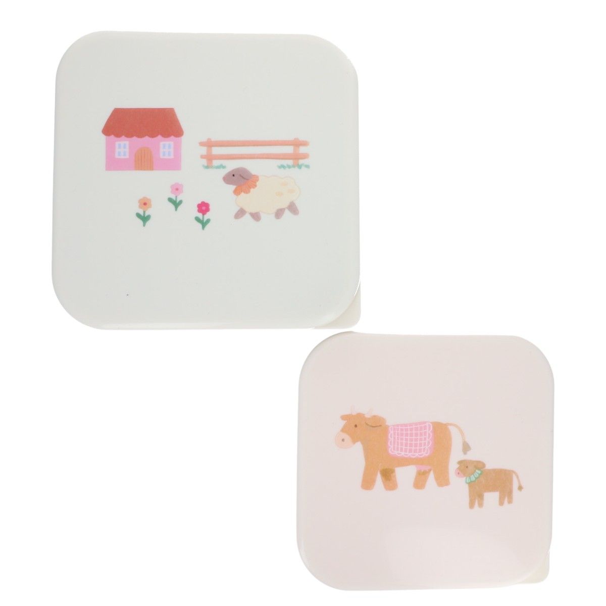 Lot de 2 boîtes à goûter - Dans la ferme