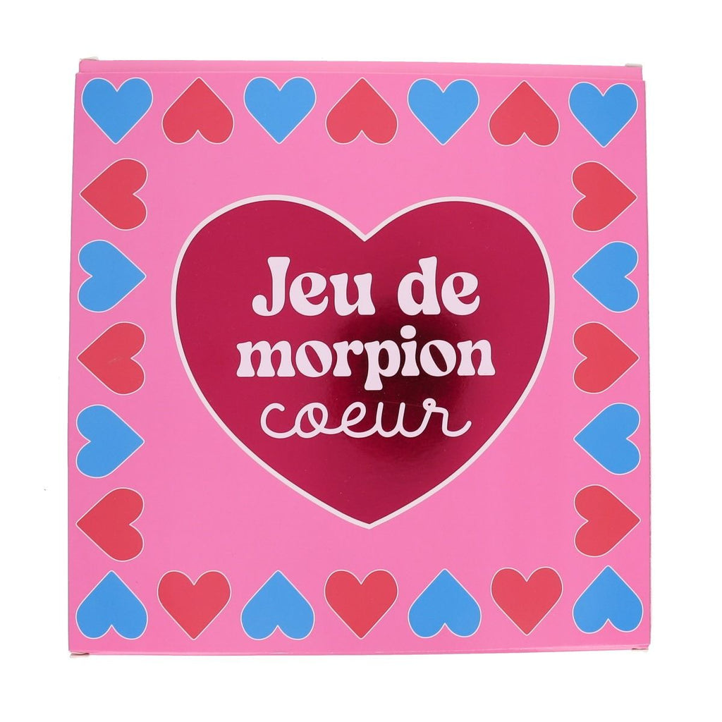 Jeu de morpion cœurs roses et bleus