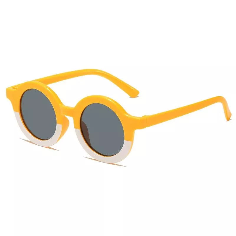 Lunettes de soleil rondes jaunes