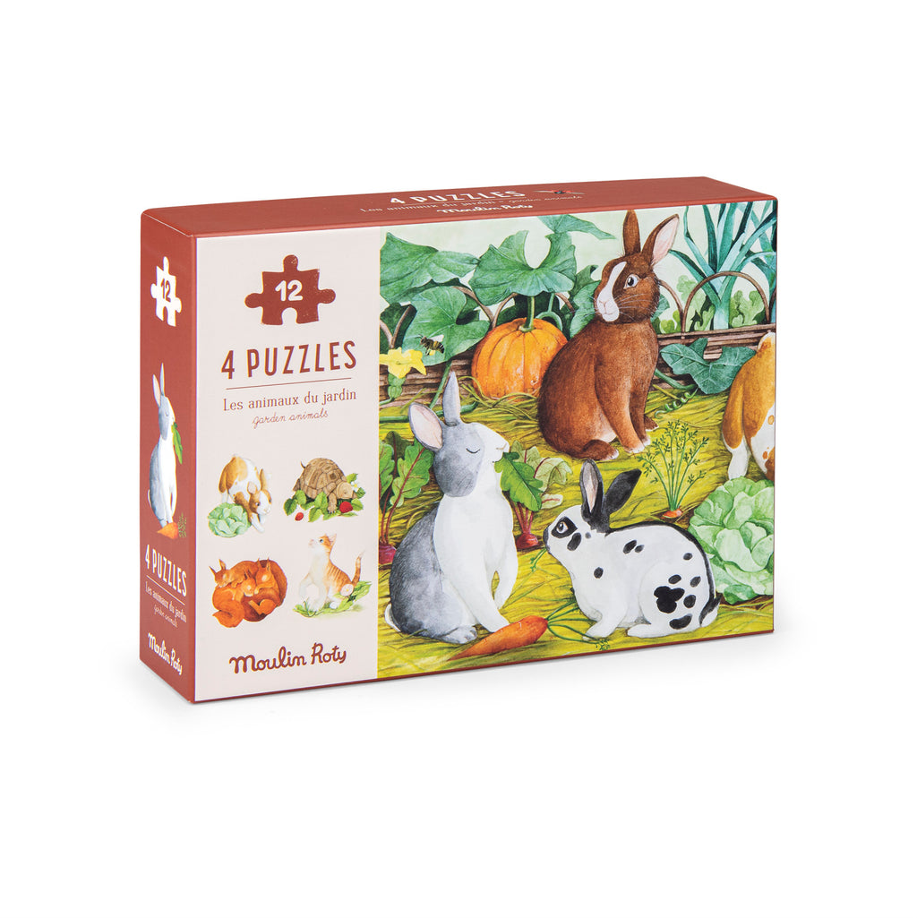 4 mini puzzles des animaux