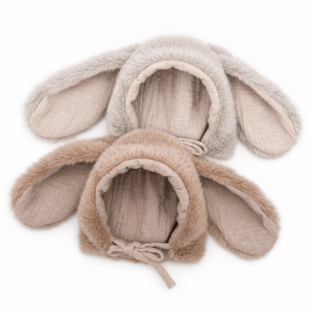 Bonnet lapin bébé warmy plushy