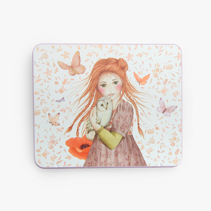 Boîte métal 50 crayons pastels