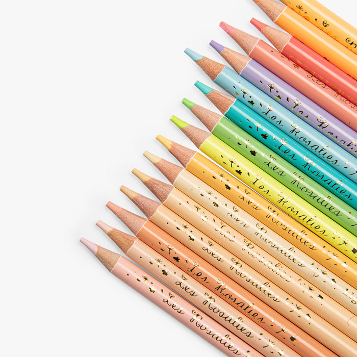 Boîte métal 50 crayons pastels