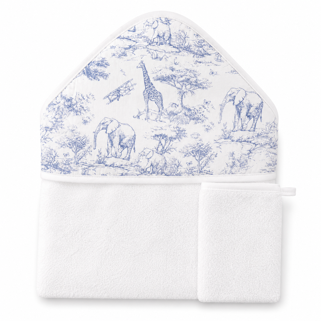 Cape de bain & gant de toilette
