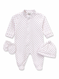 Ensemble coton pyjama, bonnet & moufles 0/3 mois 3037