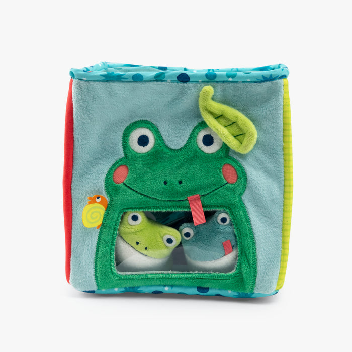 Grand cube d'activités tissu Grenouille