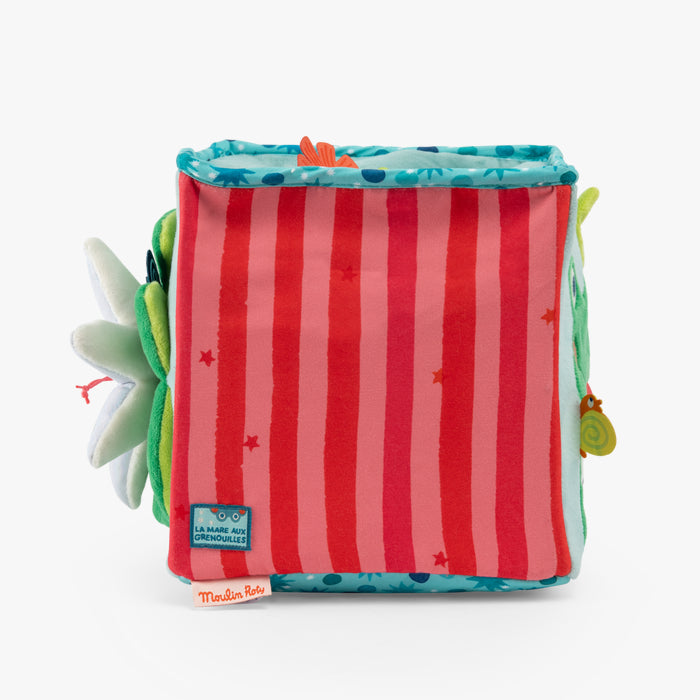 Grand cube d'activités tissu Grenouille