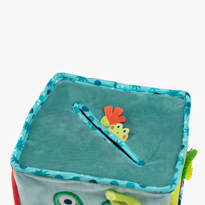 Grand cube d'activités tissu Grenouille