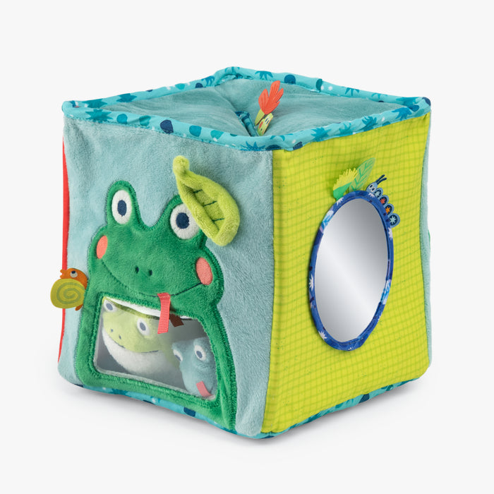 Grand cube d'activités tissu Grenouille
