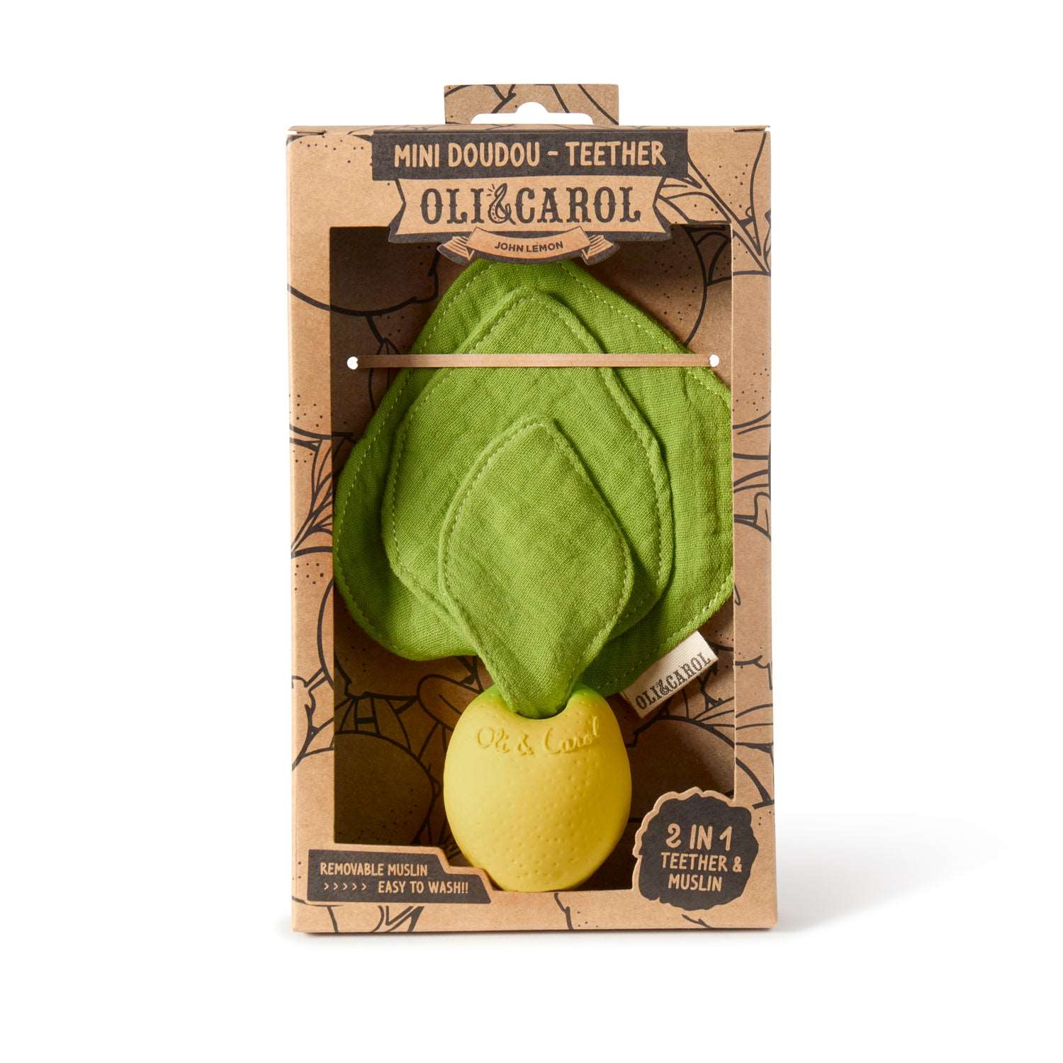 Doudou de dentition citron