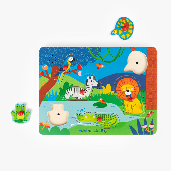 Puzzle sonore animaux en bois