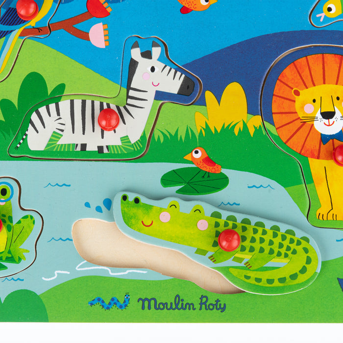 Puzzle sonore animaux en bois