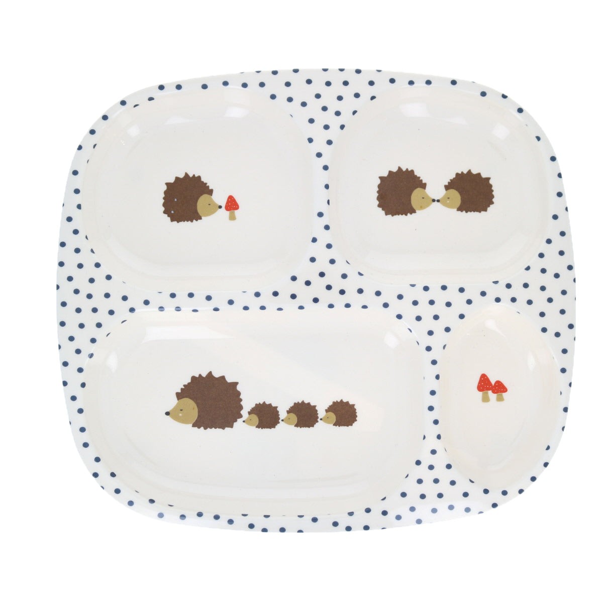 Assiette à compartiment hérisson