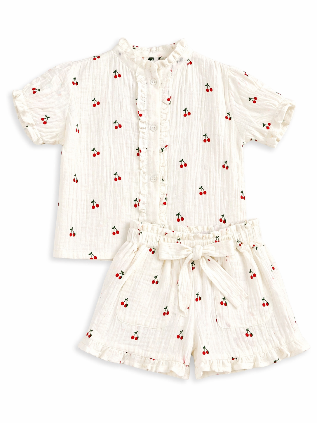 Ensemble gaze cerise 3747