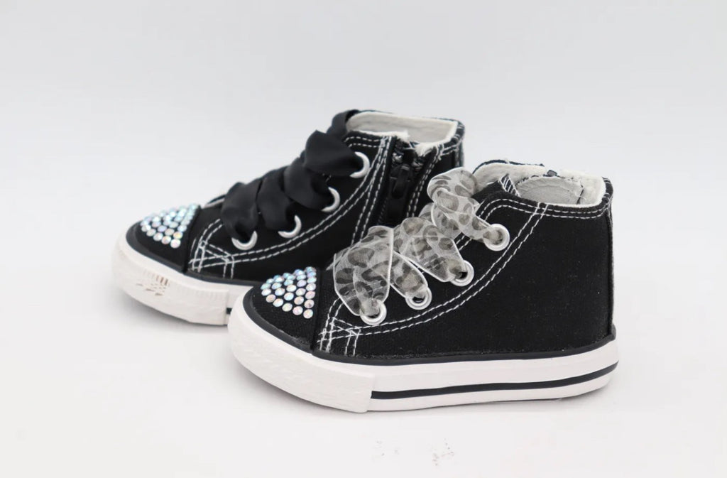 Baskets noires à strass