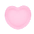 Assiette cœur silicone rose