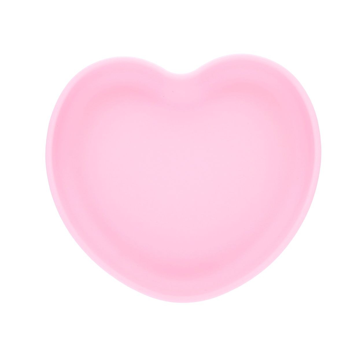 Assiette cœur silicone rose