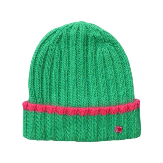 Bonnet vert tricot Aland