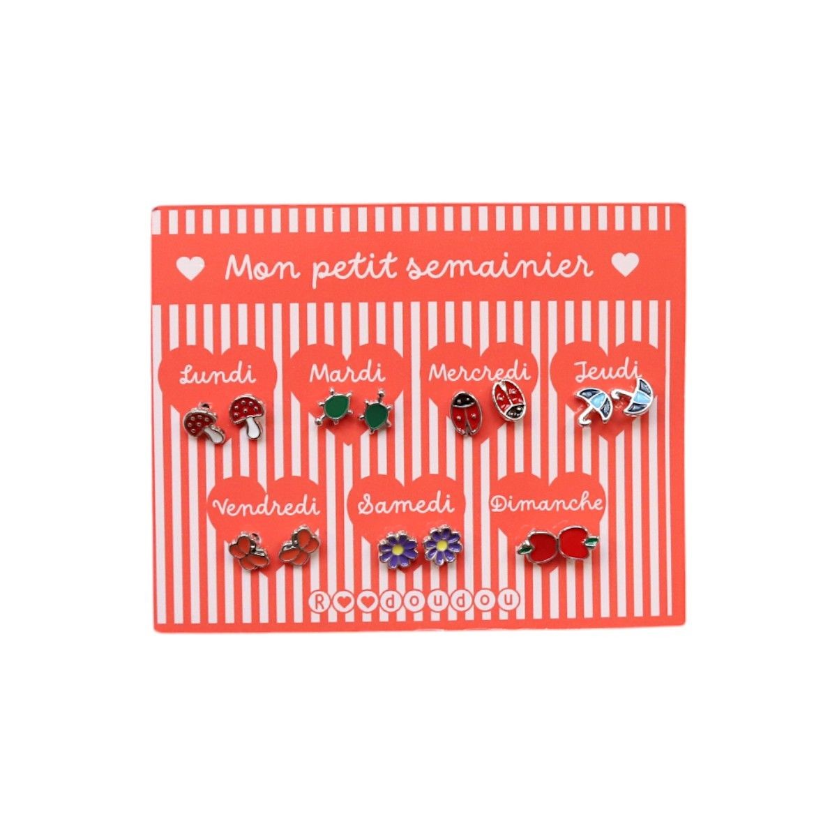 Boucles d'oreilles semainier