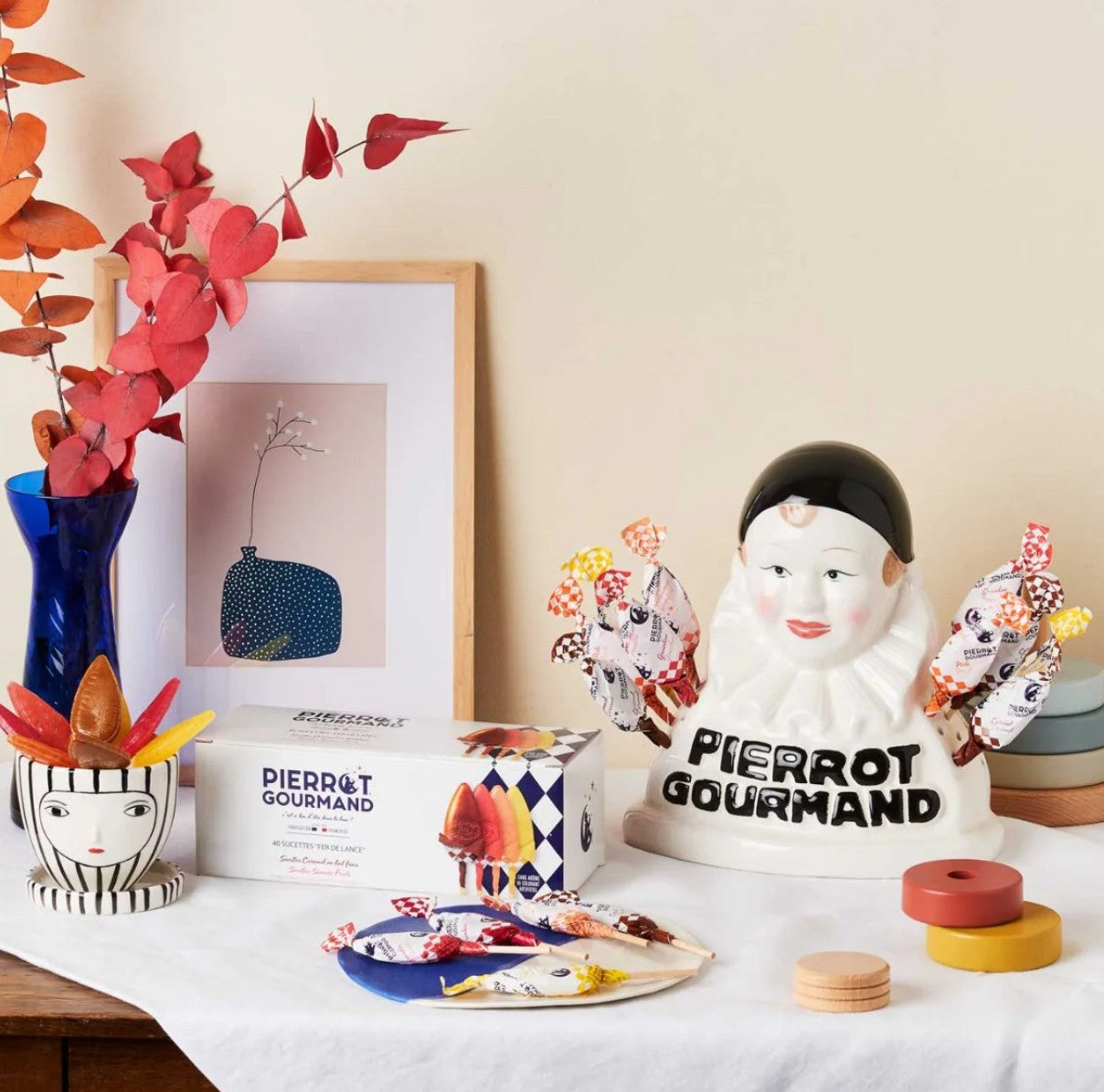 Buste Pierrot Gourmand + 40 sucettes🇫🇷
