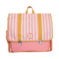 Cartable école rayé rose