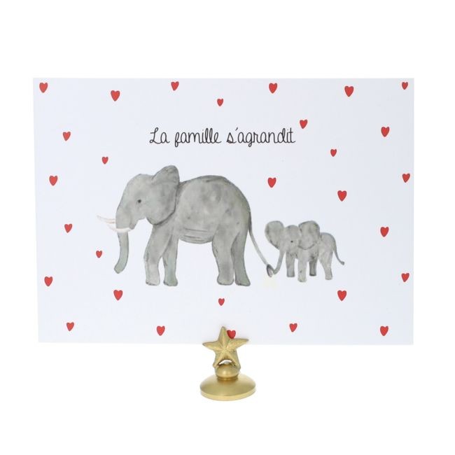 Carte naissance éléphants