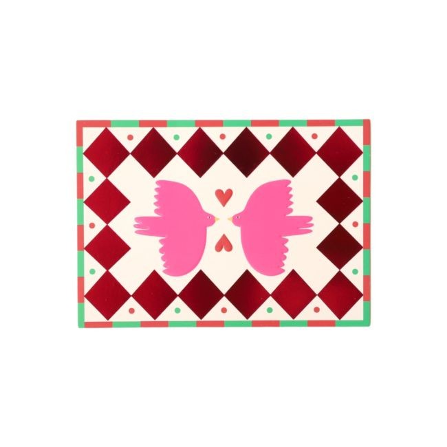 Carte de vœux oiseaux