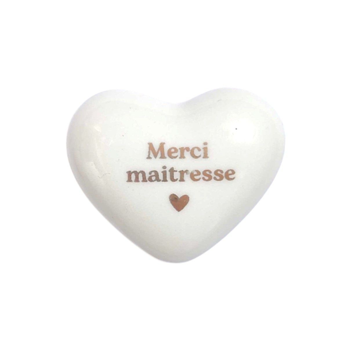Cœur céramique "Merci maîtresse"