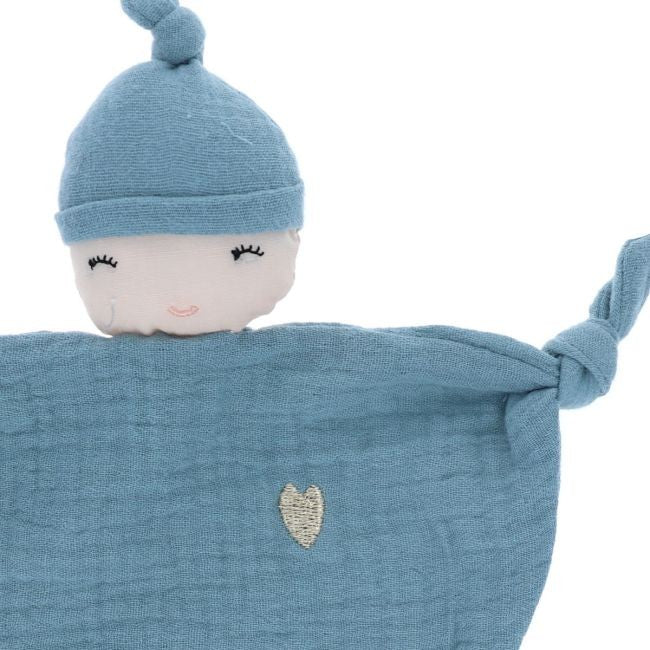 Doudou plat lutin bleu
