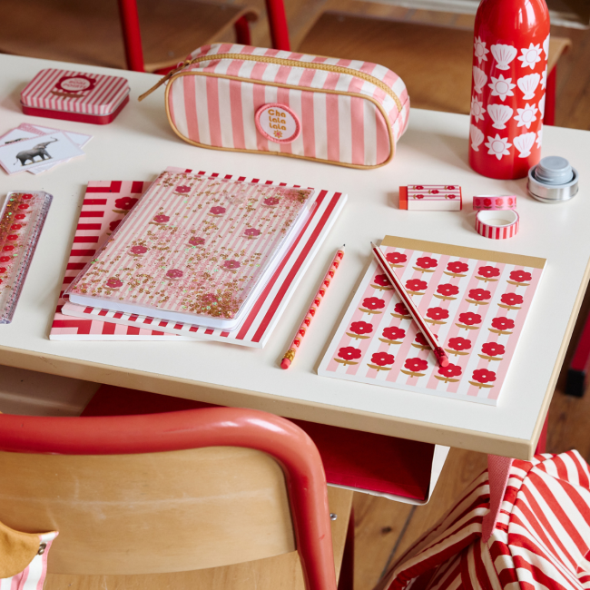 Trousse d'école rose