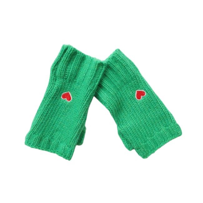 Mitaines vertes tricot Aland