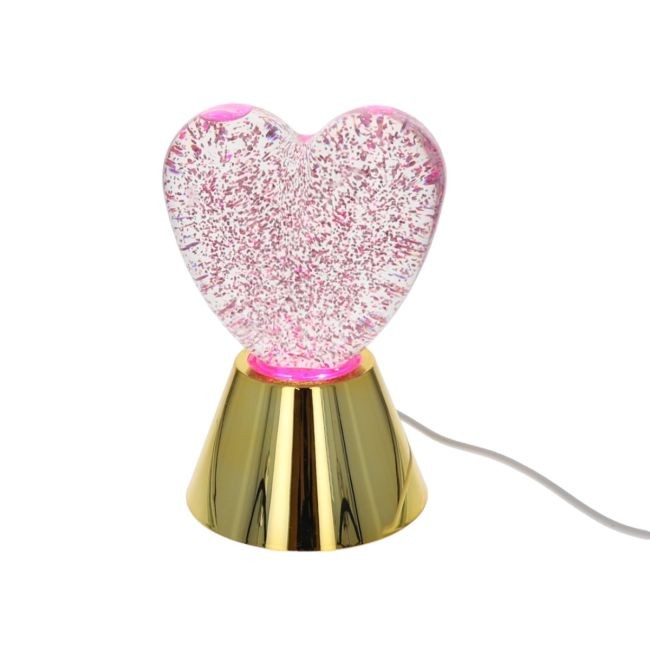 Lampe cœur à paillettes