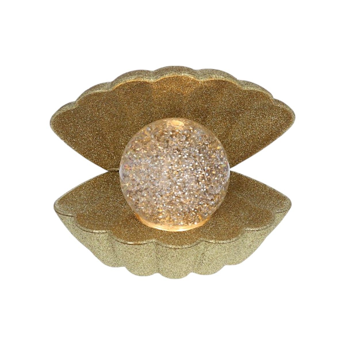 Lampe coquillage glitter doré