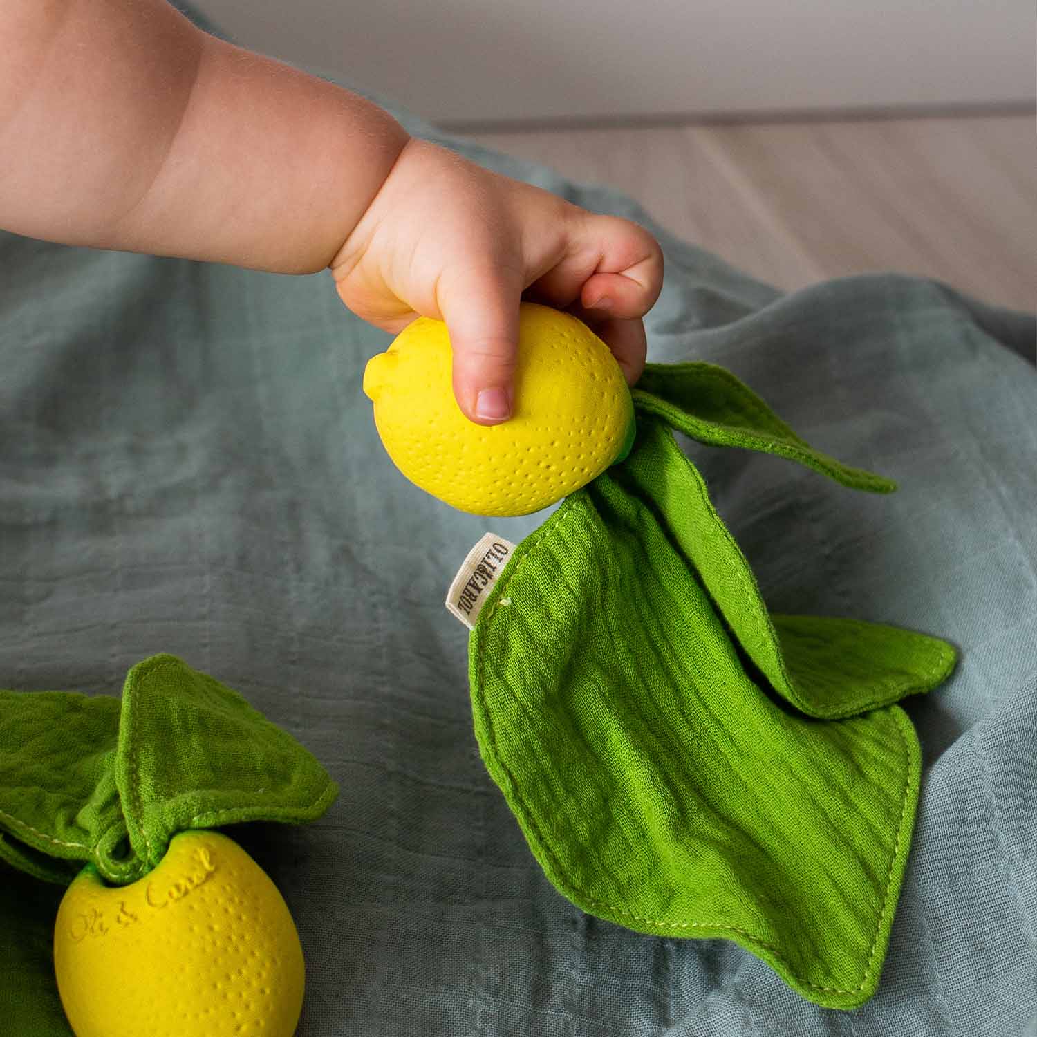 Doudou de dentition citron