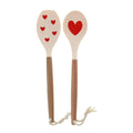 Lot de 2 ustensiles cœur rouge