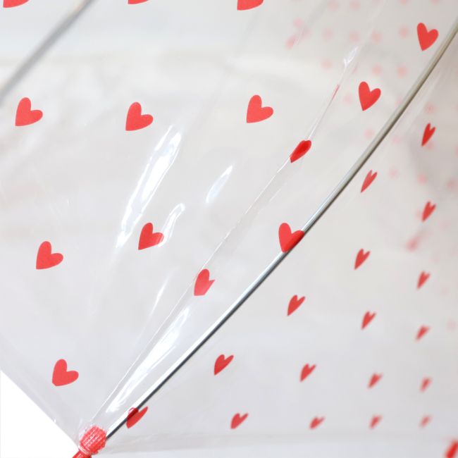 Parapluie coeurs rouges