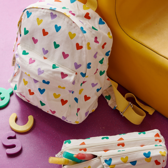 Trousse double zip multicœurs